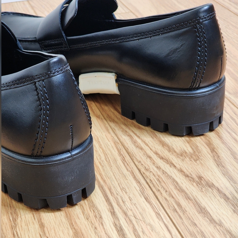 Ecco ModTray Women's Black Leather Penny Loafer Size 41EU/10-10.5US - Picture 4 of 13
